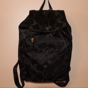 Black coach backpack